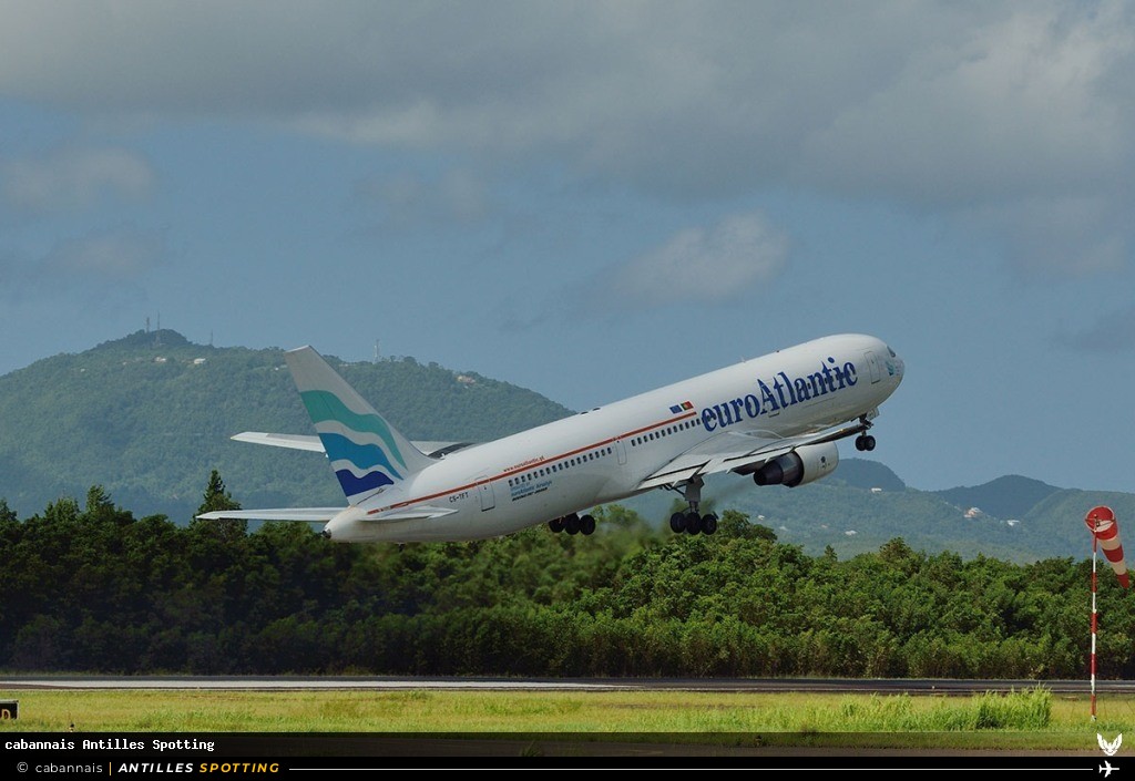 CS-TFT · Boeing 767-300, Euro Atlantic, Martinique – Aimé Césaire