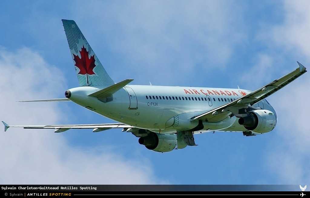 C-FYJH · Airbus A319, Air Canada, Martinique – Aimé Césaire