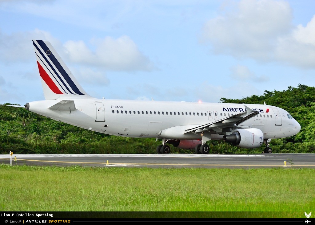 F-GKXG · Airbus A320, Air France, Pointe-à-Pitre – Maryse Condé