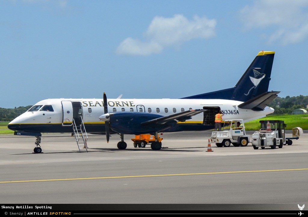 N336SA · Saab 340, Seaborne Airline, Pointe-à-Pitre – Maryse Condé