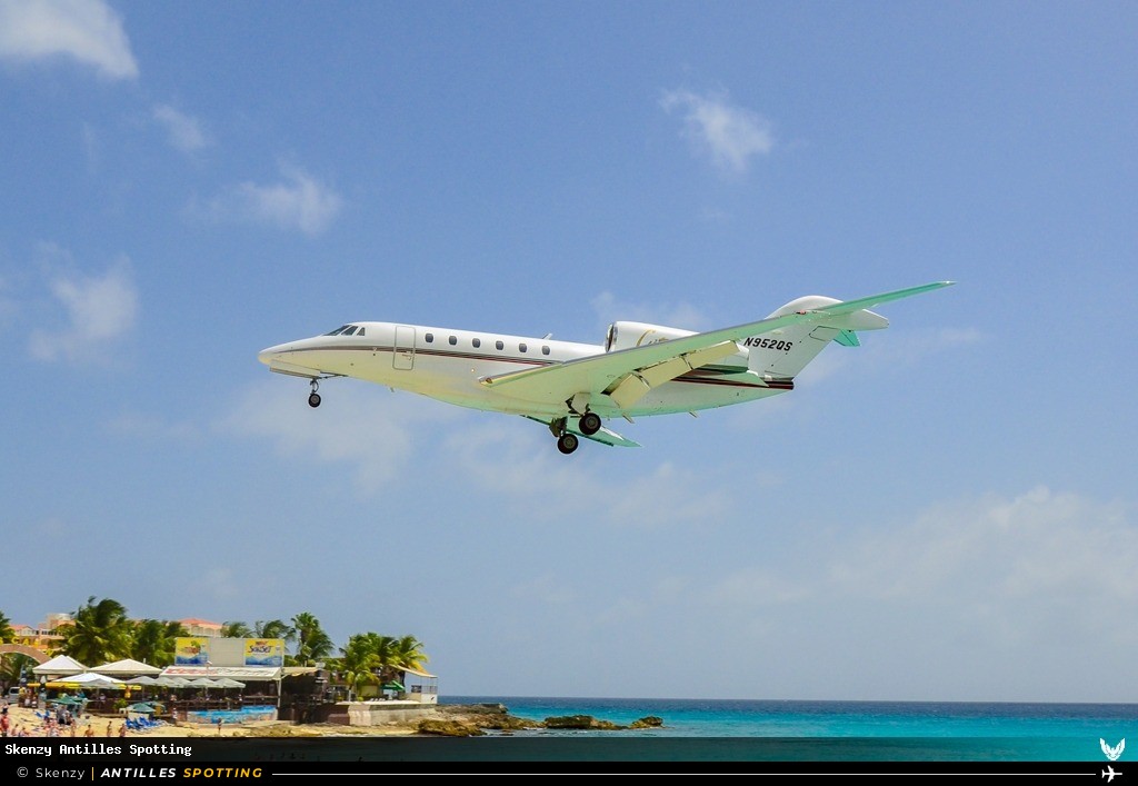 N952QS · Cessna Citation X, Privé, Sint Maarten – Princess Juliana