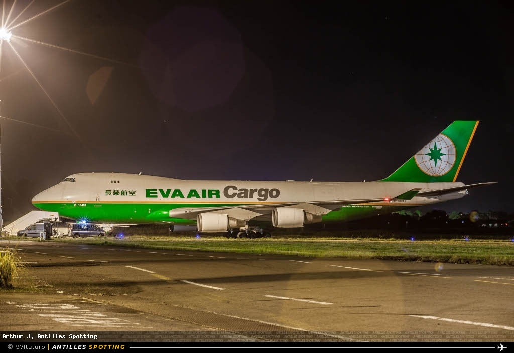 B-16481 · Boeing 747-400, Eva Air Cargo, Pointe-à-Pitre – Maryse Condé