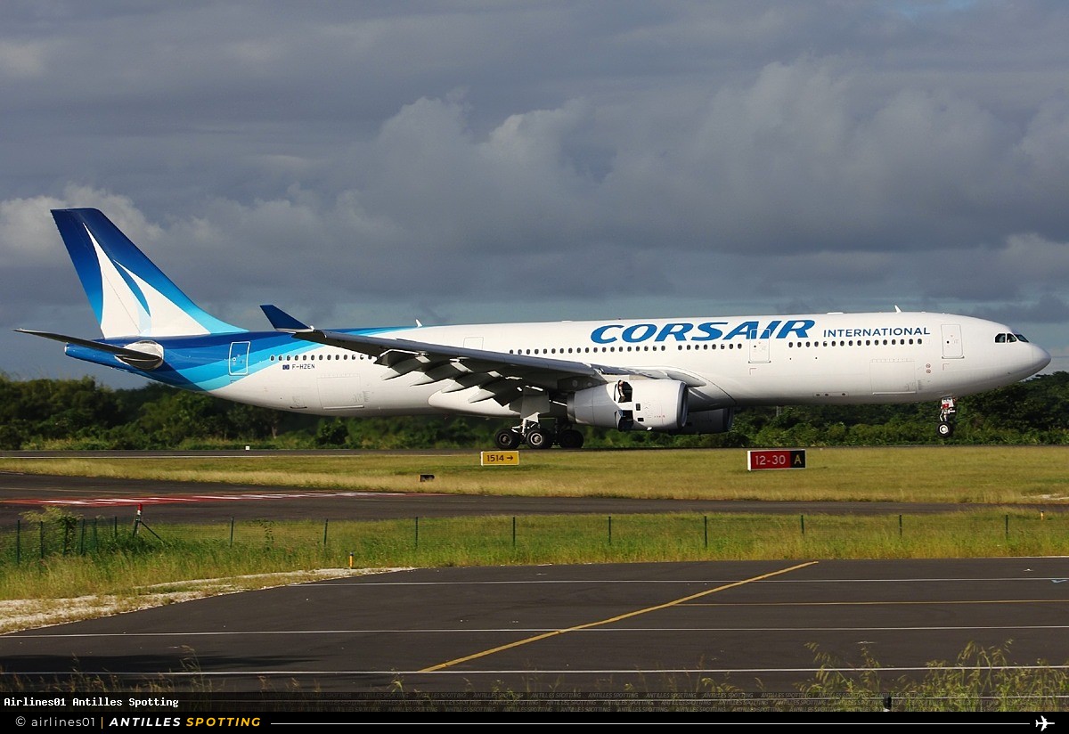 F-HZEN · Airbus A330-300, Corsair International, Pointe-à-Pitre – Maryse Condé