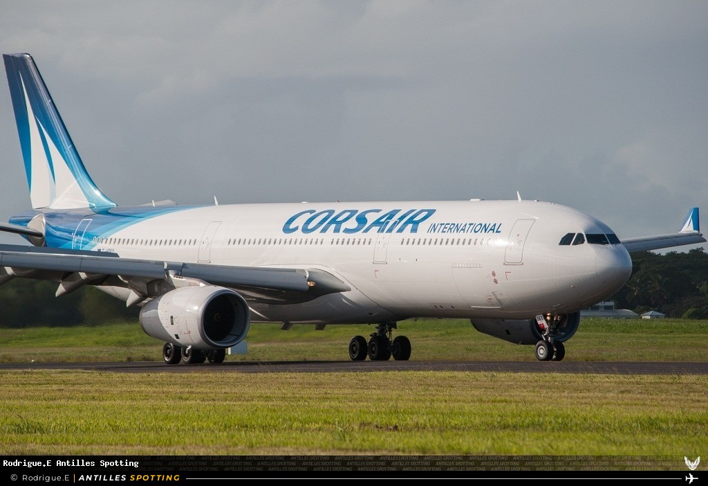 F-HSKY · Airbus A330-300, Corsair International, Pointe-à-Pitre – Maryse Condé