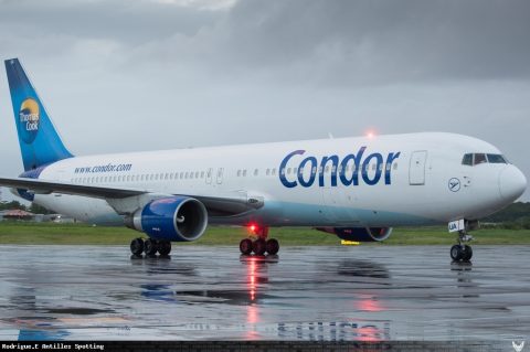 D-ABUA · Boeing 767-300, Pointe-à-Pitre – Maryse Condé