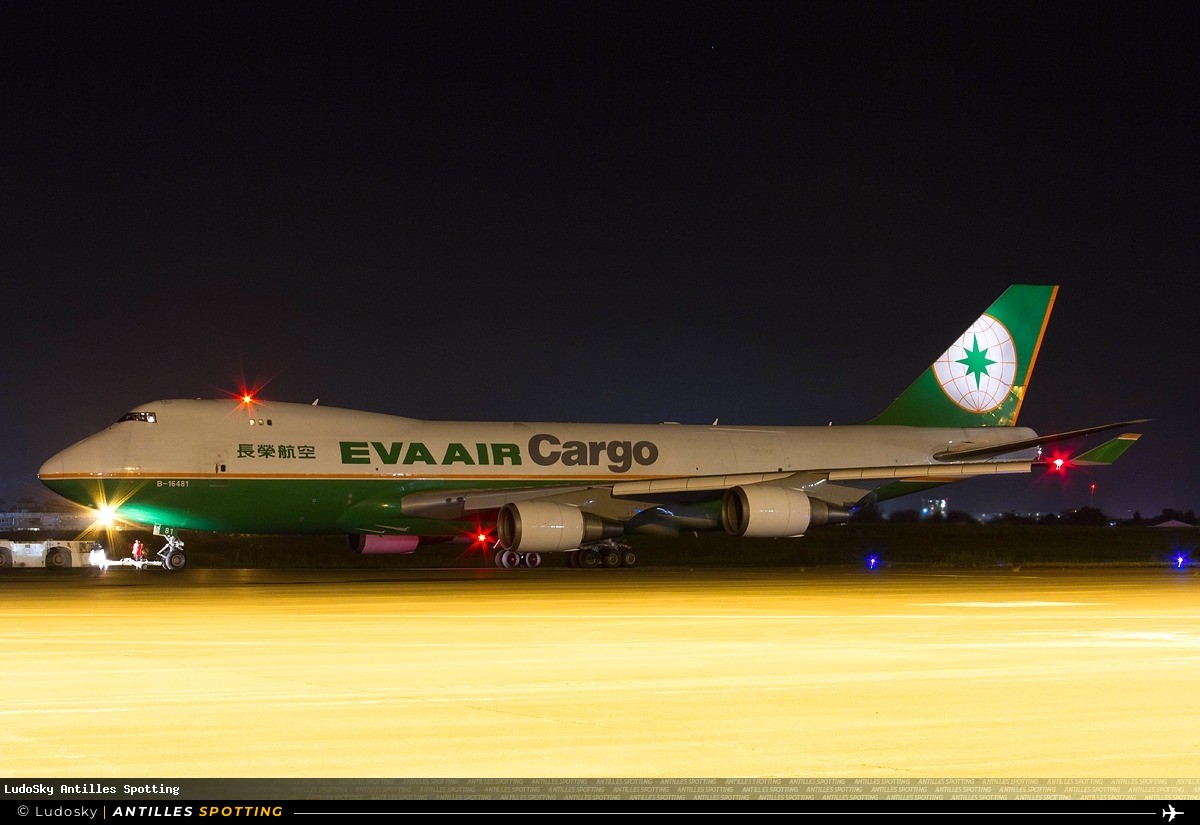 B-16481 · Boeing 747-400, Eva Air Cargo, Pointe-à-Pitre – Maryse Condé