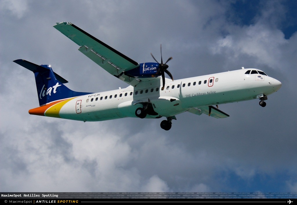 V2-LIH · ATR 72-600, LIAT, Sint Maarten – Princess Juliana
