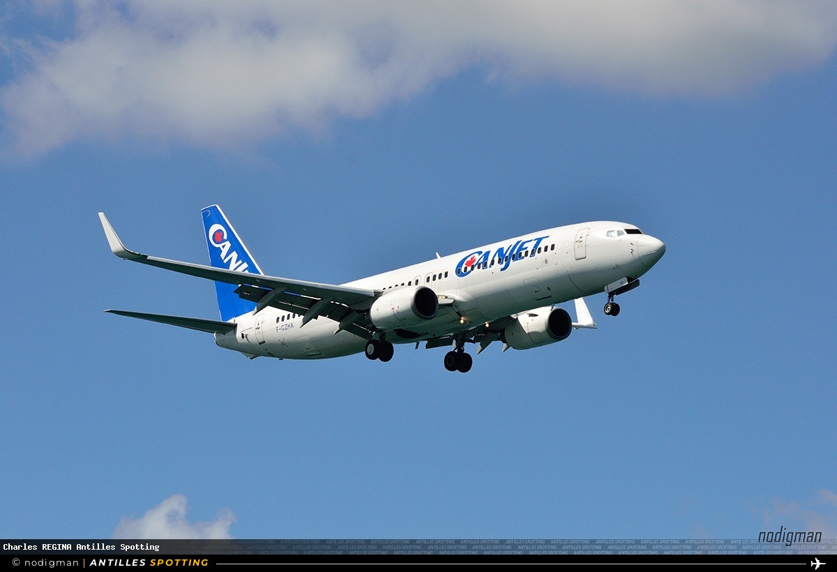 F-GZHA · Boeing 737-800, CanJet, Martinique – Aimé Césaire