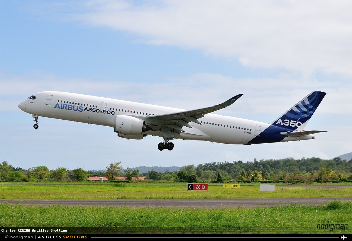 F-WZGG · Airbus A350-900, Airbus Industrie, Martinique – Aimé Césaire