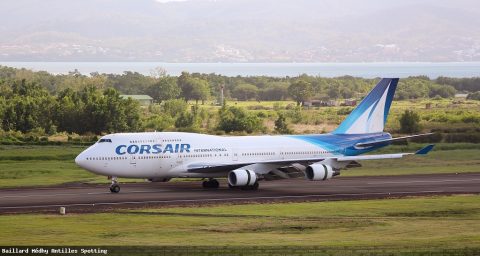 F-GTUI · Boeing 747-400, Martinique – Aimé Césaire