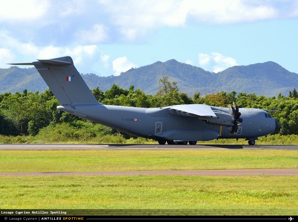 F-RBAB · Airbus A400M Atlas, Armée de l'Air, Martinique – Aimé Césaire