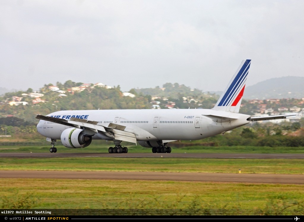 F-GSQT · Boeing 777-300ER, Air France, Martinique – Aimé Césaire