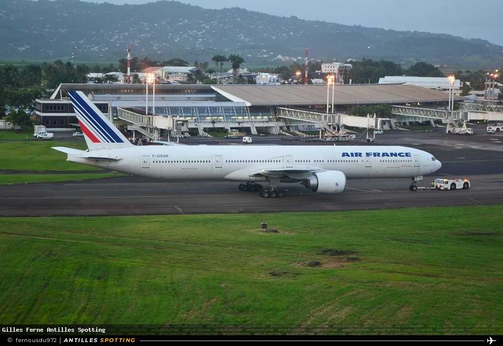 F-GSQR · Boeing 777-300ER, Air France, Martinique – Aimé Césaire