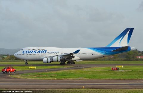 F-GTUI · Boeing 747-400, Martinique – Aimé Césaire