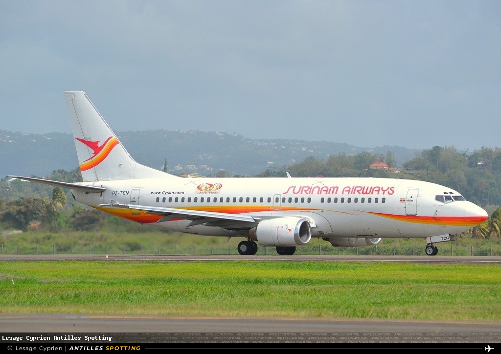 PZ-TCN · Boeing 737-300, Surinam Airways, Martinique – Aimé Césaire