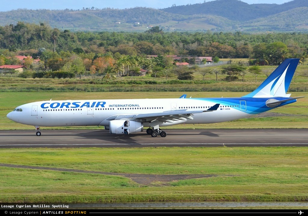 F-HZEN · Airbus A330-300, Corsair International, Martinique – Aimé Césaire