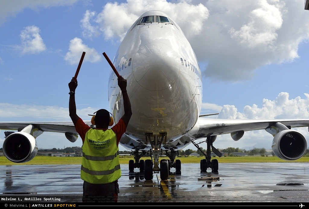 F-GTUI · Boeing 747-400, Corsair International, Pointe-à-Pitre – Maryse Condé