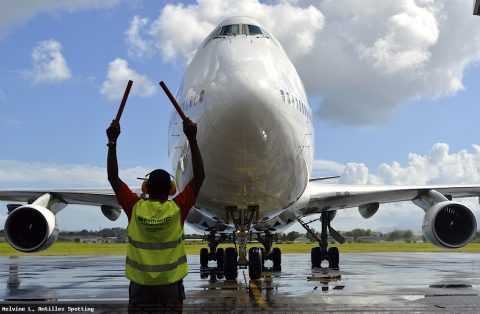 F-GTUI · Boeing 747-400, Pointe-à-Pitre – Maryse Condé
