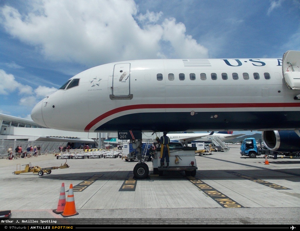 N201UU · Boeing 757-200, US Airways, Sint Maarten – Princess Juliana
