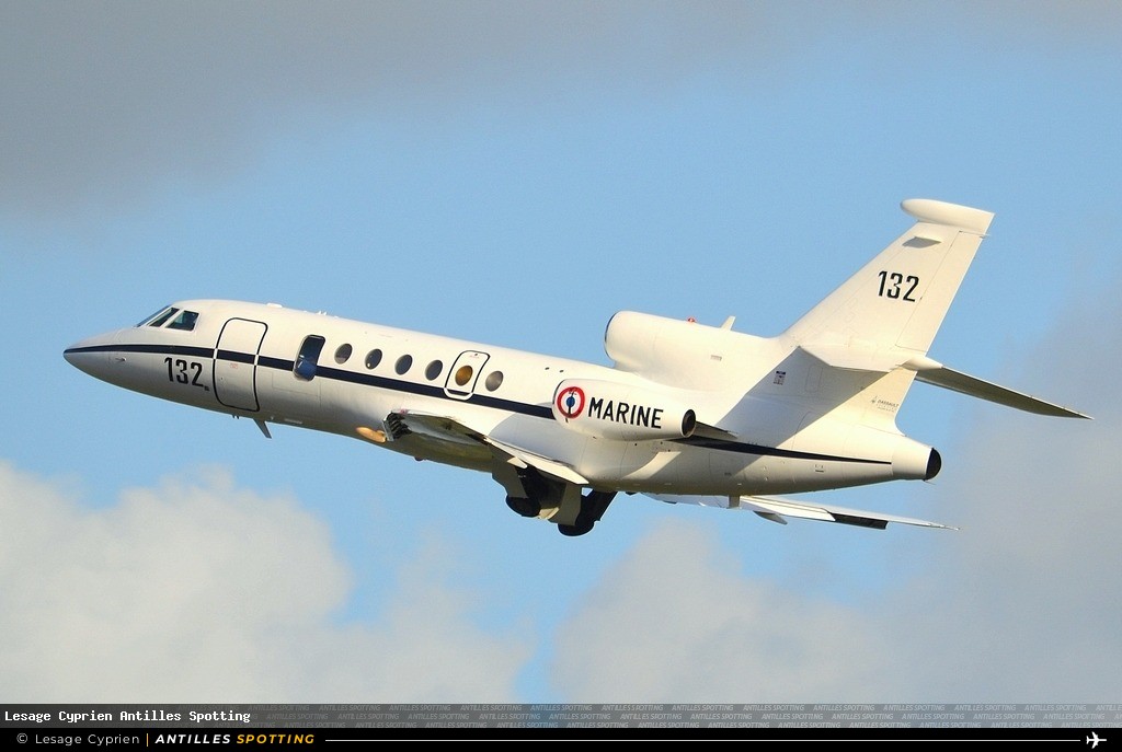 132 · Dassault Falcon 50, Marine Française, Martinique – Aimé Césaire