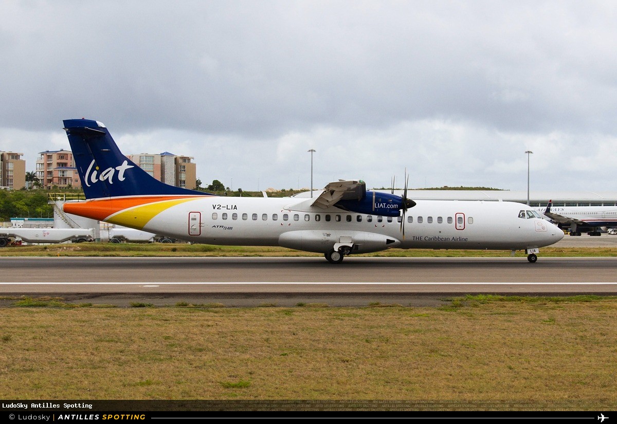 V2-LIA · ATR 72-600, LIAT, Sint Maarten – Princess Juliana