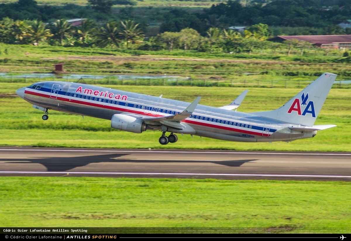 N876NN · Boeing 737-800, American Airlines, Martinique – Aimé Césaire