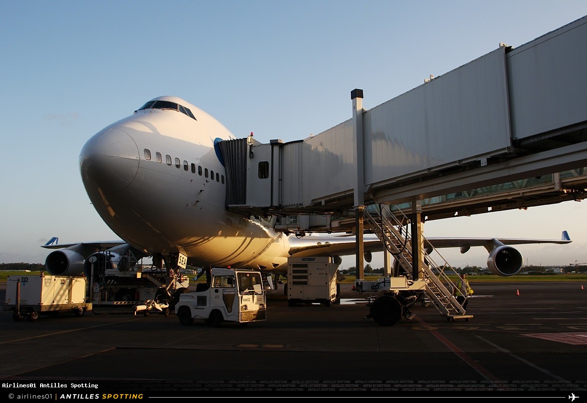 F-HSEA · Boeing 747-400, Corsair International, Pointe-à-Pitre – Maryse Condé