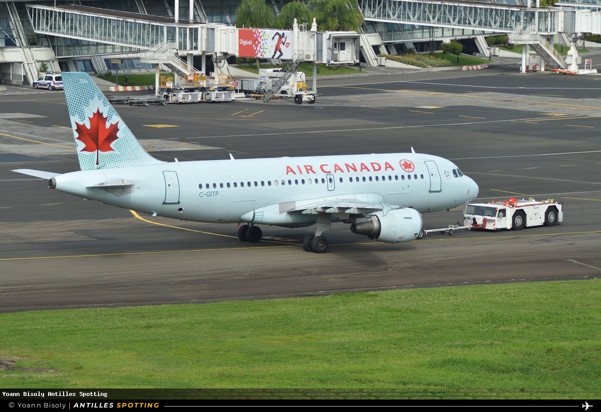 C-GITP · Airbus A319, Air Canada, Martinique – Aimé Césaire