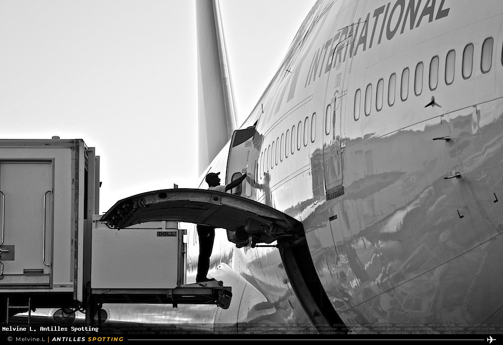 F-GTUI · Boeing 747-400, Corsair International, Pointe-à-Pitre – Maryse Condé