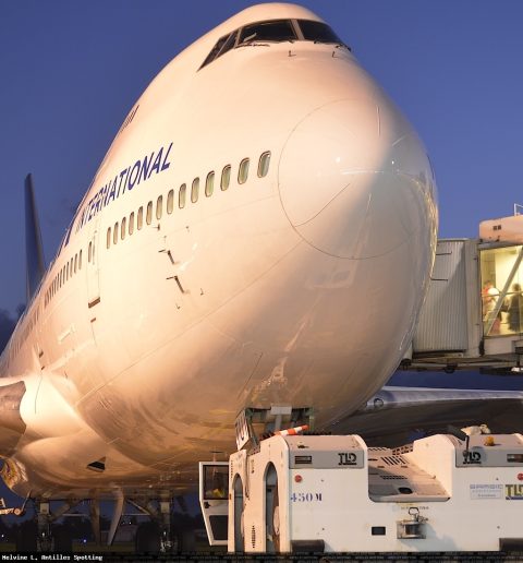 F-GTUI · Boeing 747-400, Pointe-à-Pitre – Maryse Condé