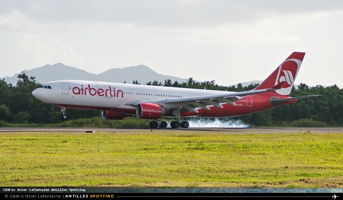 D-ALPD · Airbus A300B4, Air Berlin, Martinique – Aimé Césaire