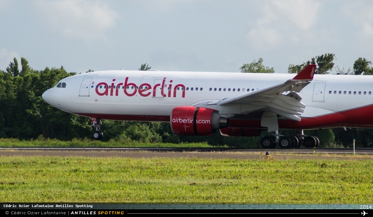 D-ALPD · Airbus A300B4, Air Berlin, Martinique – Aimé Césaire