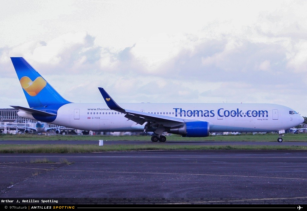 G-TCCB · Boeing 767-300, Thomas Cook Airlines, Pointe-à-Pitre – Maryse Condé