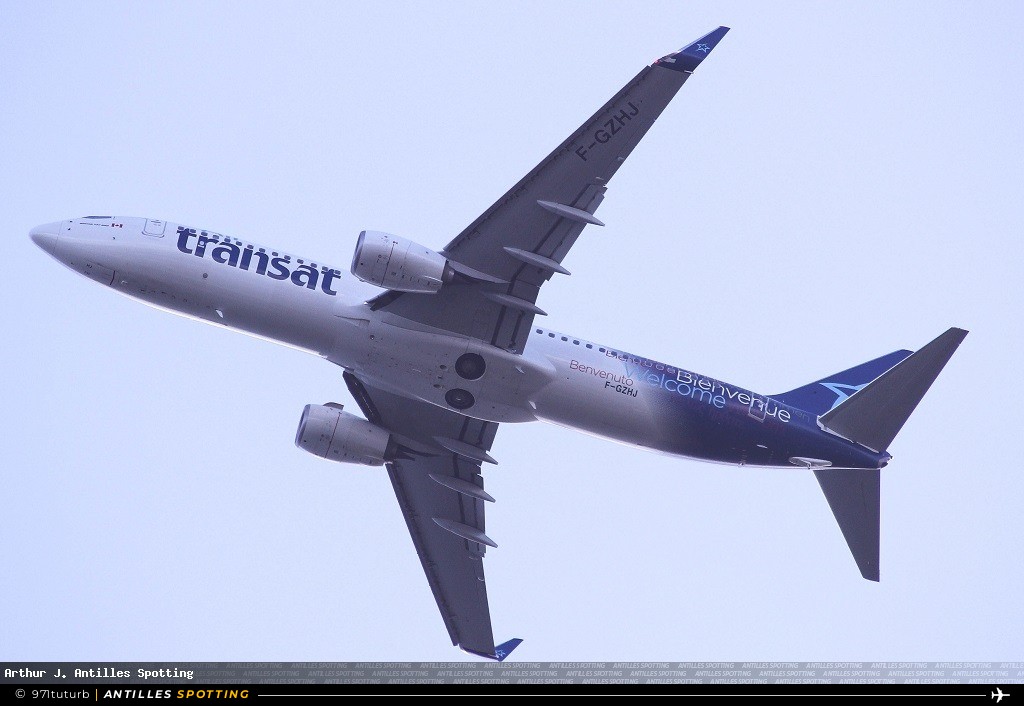 F-GZHG · Boeing 737-800, Air Transat, Pointe-à-Pitre – Maryse Condé