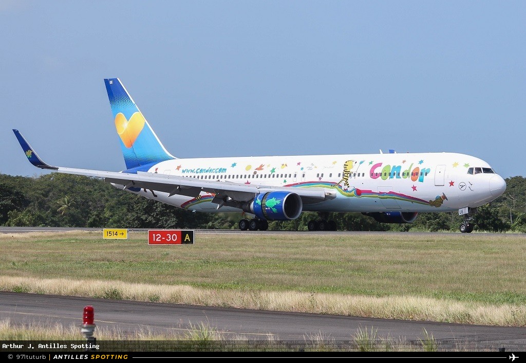 D-ABUE · Boeing 767-300, Condor, Pointe-à-Pitre – Maryse Condé