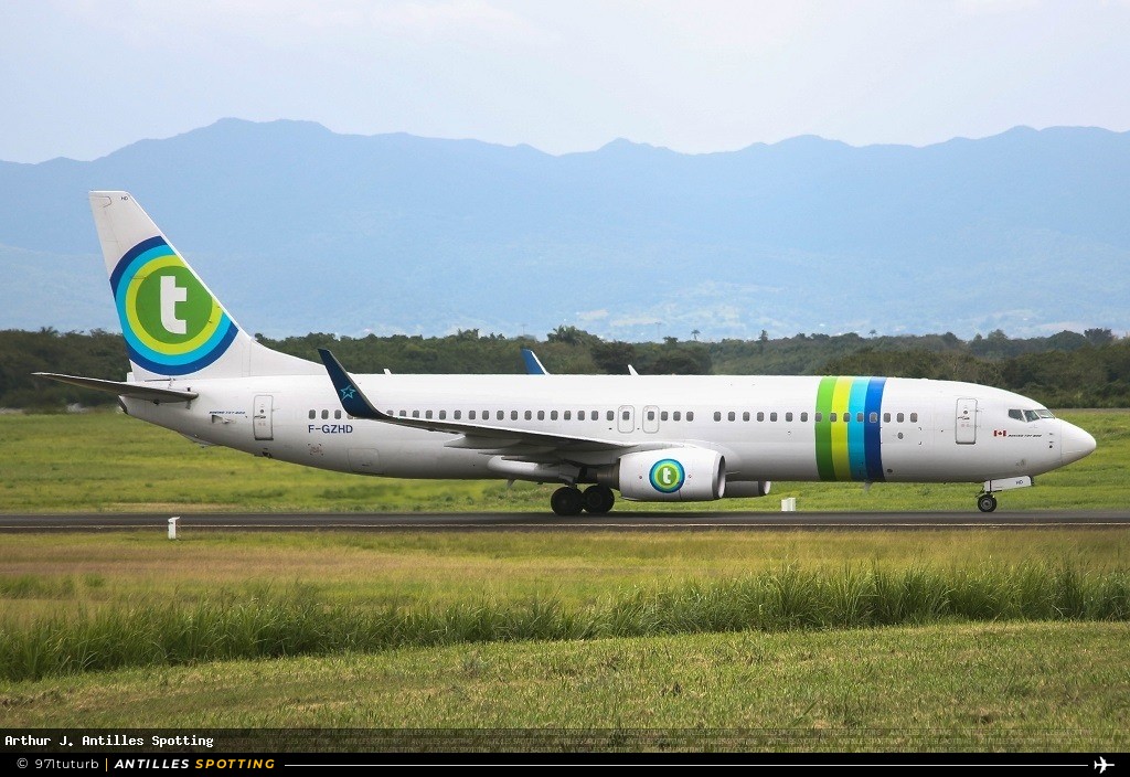 F-GZHD · Boeing 737-800, Air Transat (Transavia France), Pointe-à-Pitre – Maryse Condé