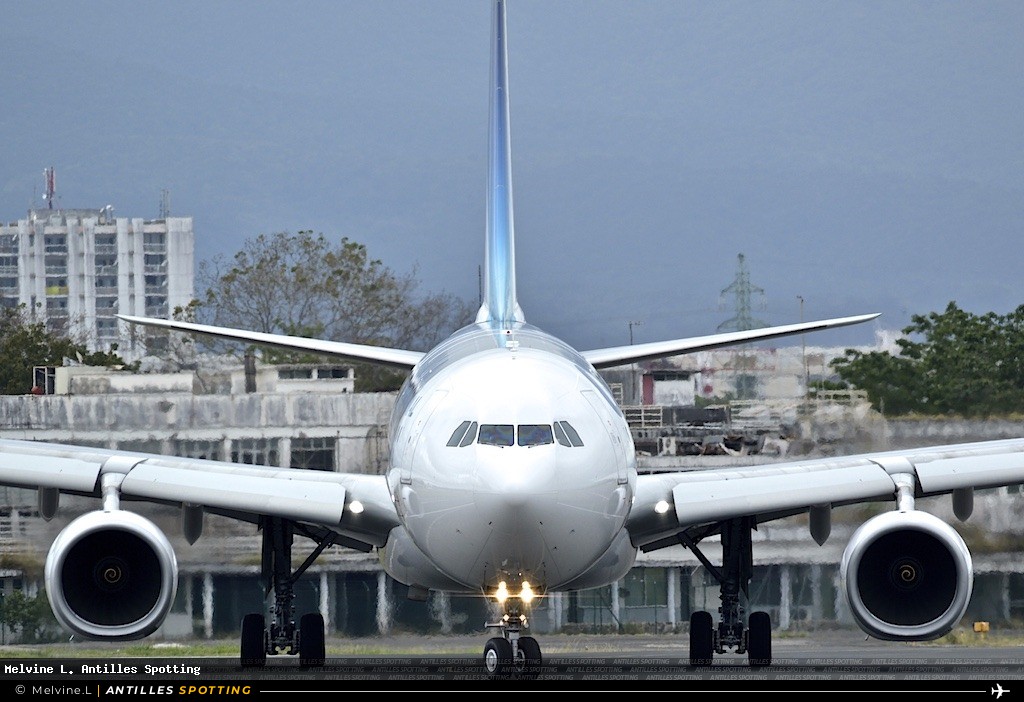 F-HSKY · Airbus A330-300, Corsair International, Pointe-à-Pitre – Maryse Condé