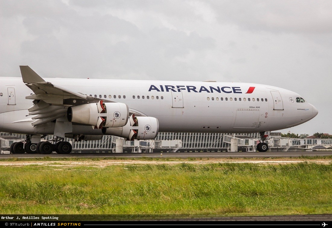 F-GNII · Airbus A340-300, Air France, Pointe-à-Pitre – Maryse Condé