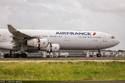 F-GNII · Airbus A340-300, Pointe-à-Pitre – Maryse Condé