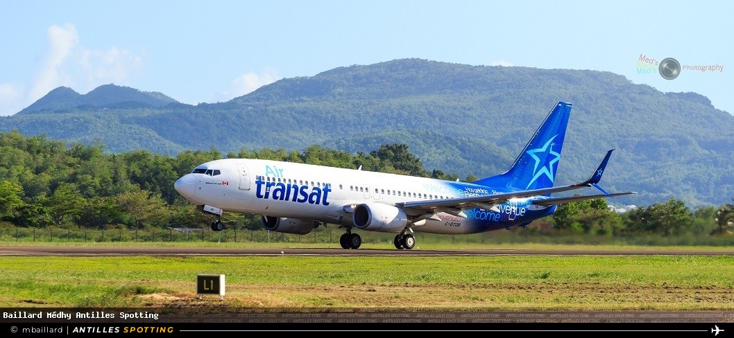 C-GTQB · Boeing 737-800, Air Transat, Martinique – Aimé Césaire