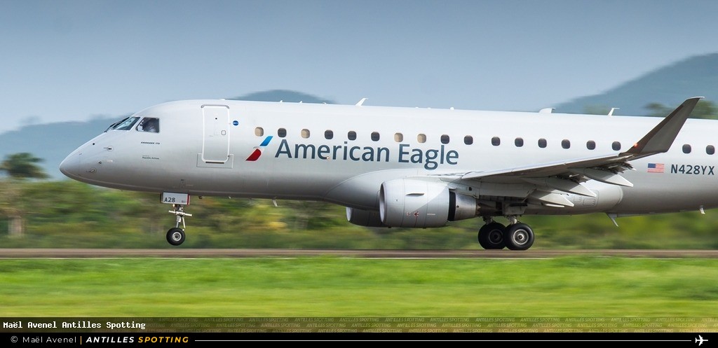 N428YX · Embraer E175, American Eagle (Republic Airlines), Martinique – Aimé Césaire
