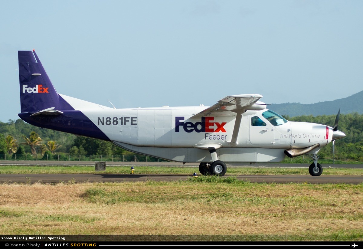 N881FE · Cessna 208 Caravan, FedEx, Martinique – Aimé Césaire