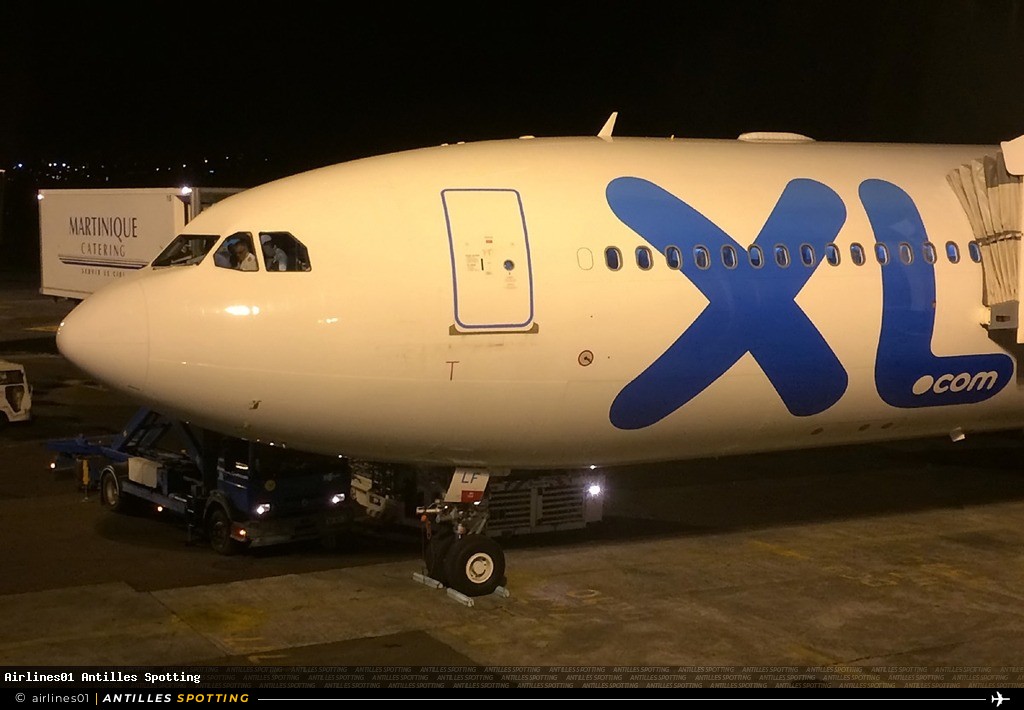 F-HXLF · Airbus A330-300, XL Airways France, Martinique – Aimé Césaire