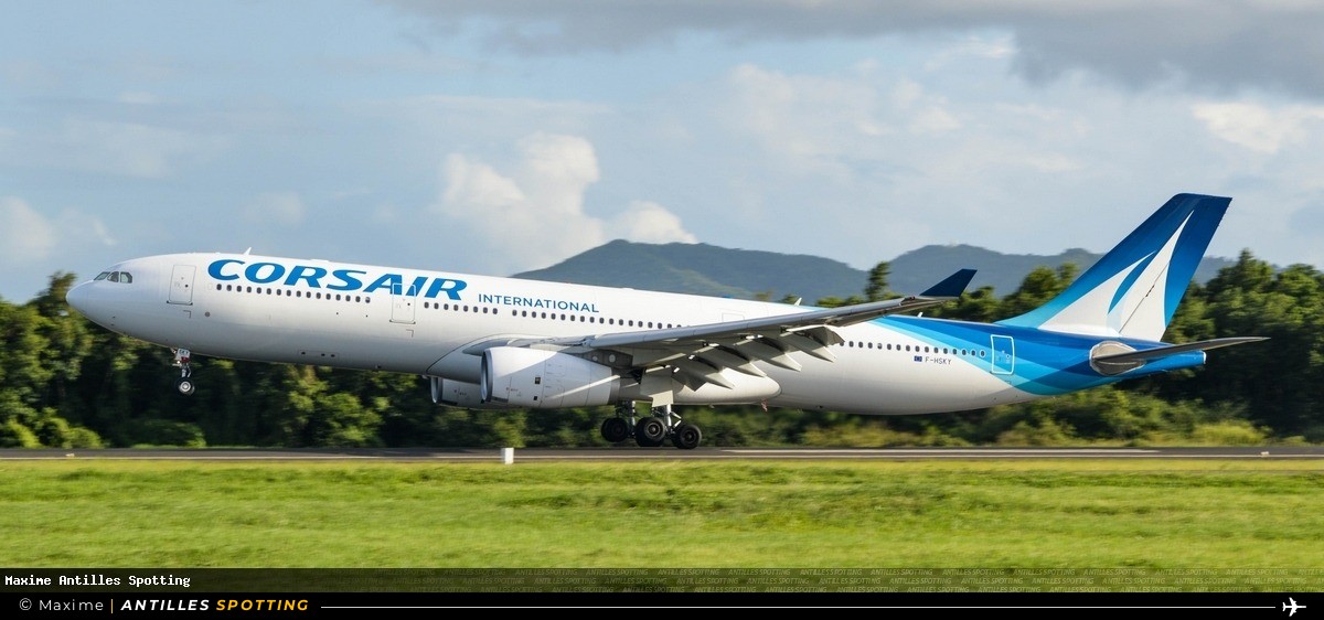 F-HSKY · Airbus A330-300, Corsair International, Martinique – Aimé Césaire